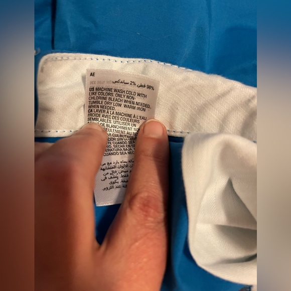 - Alfani Men’s Flat Front Stretch Summer Shorts Blue Size 38 - Picture 8 of 8